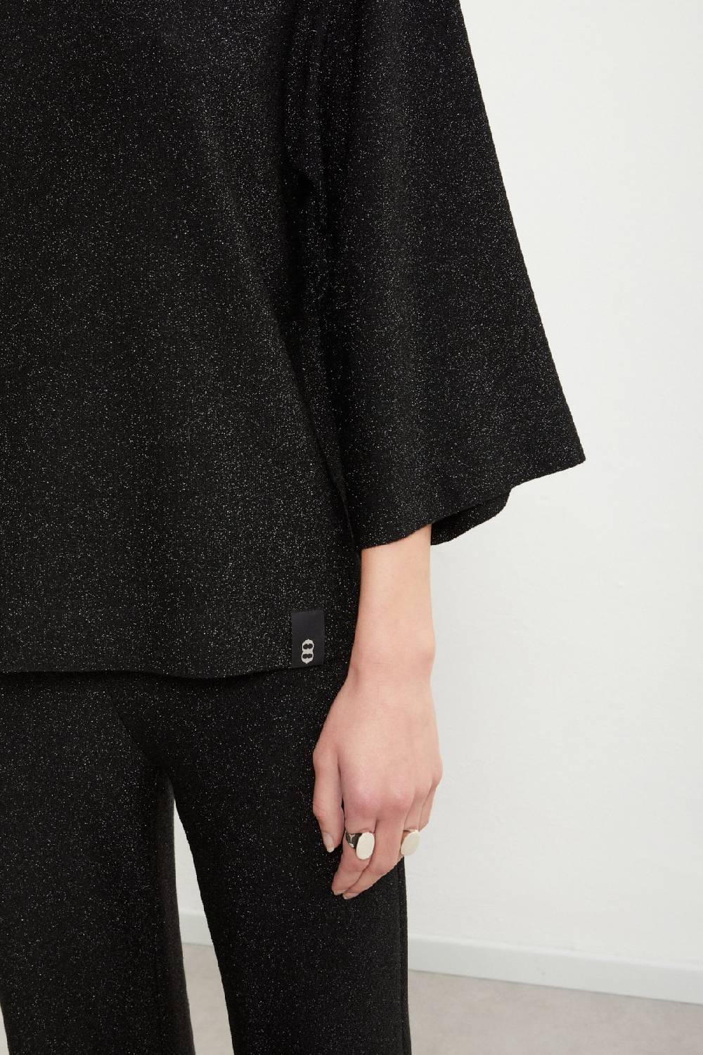 ottod'Ame Viscose blouse with lurex and flared sleeves Negozio