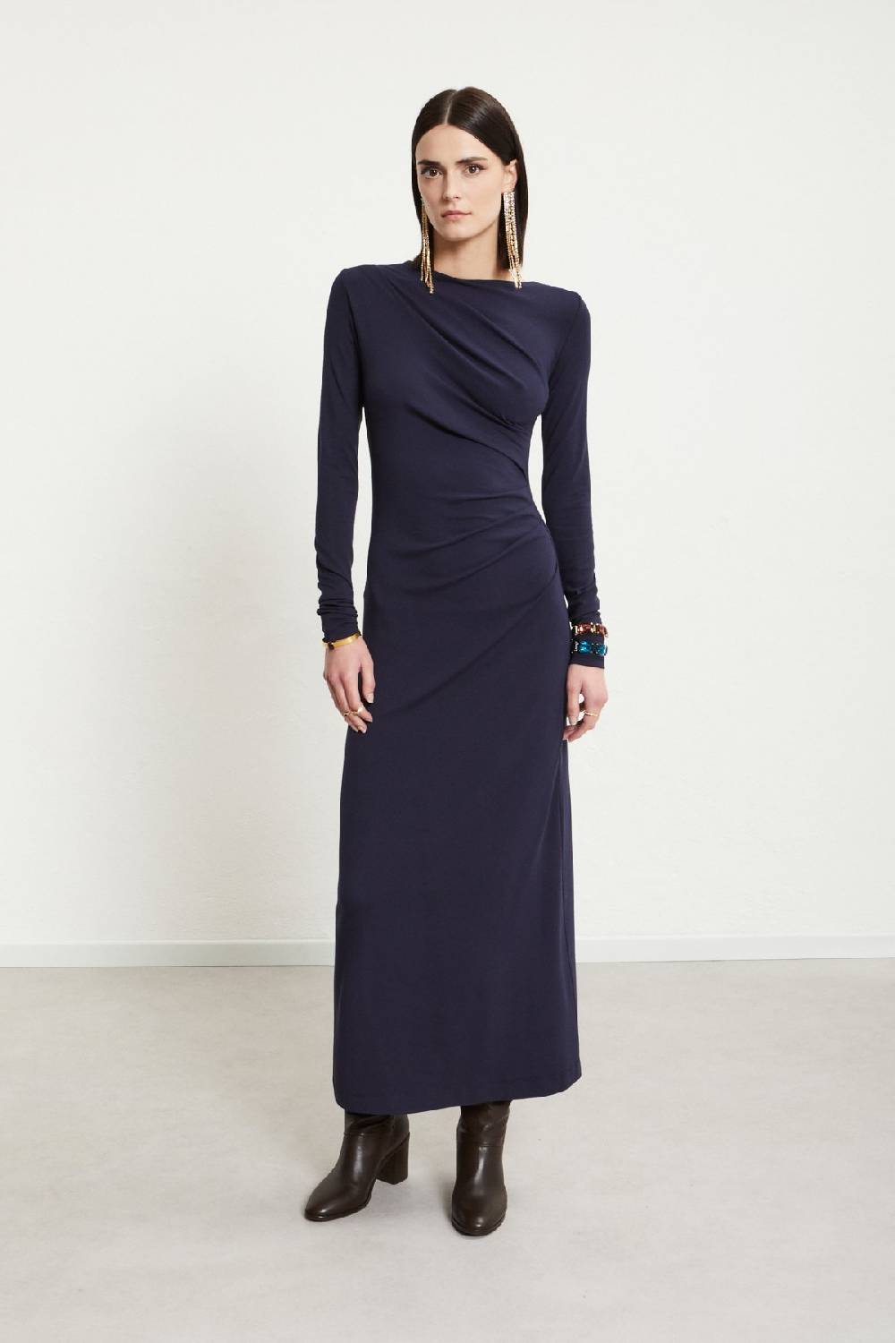 ottod'Ame Viscose long dress with pleats Nuova