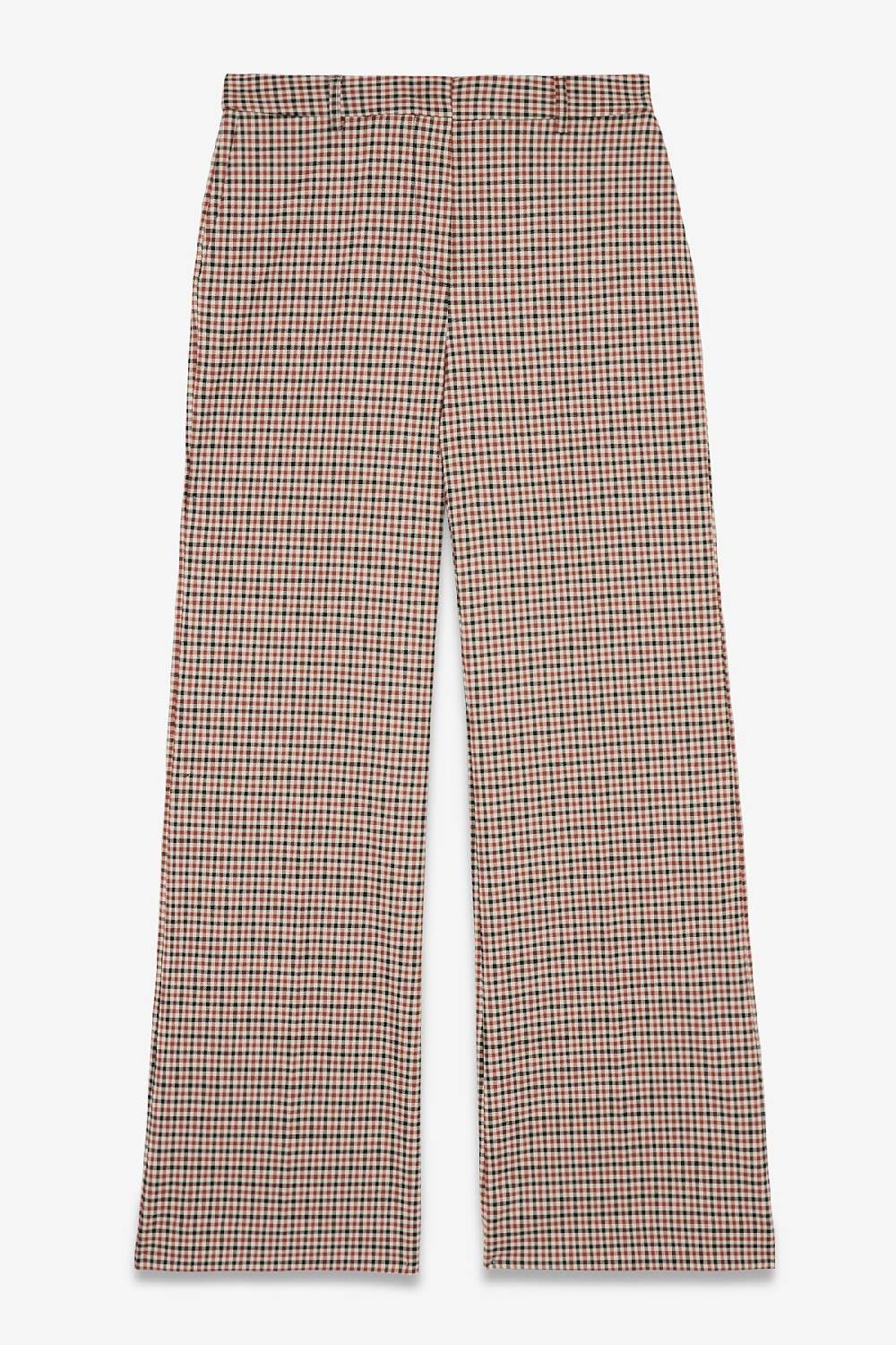 ottod'Ame Printed check straight trousers Moda