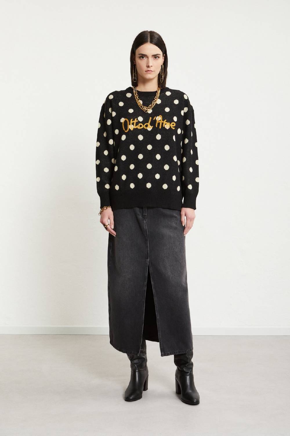 ottod'Ame Denim long skirt Promozione
