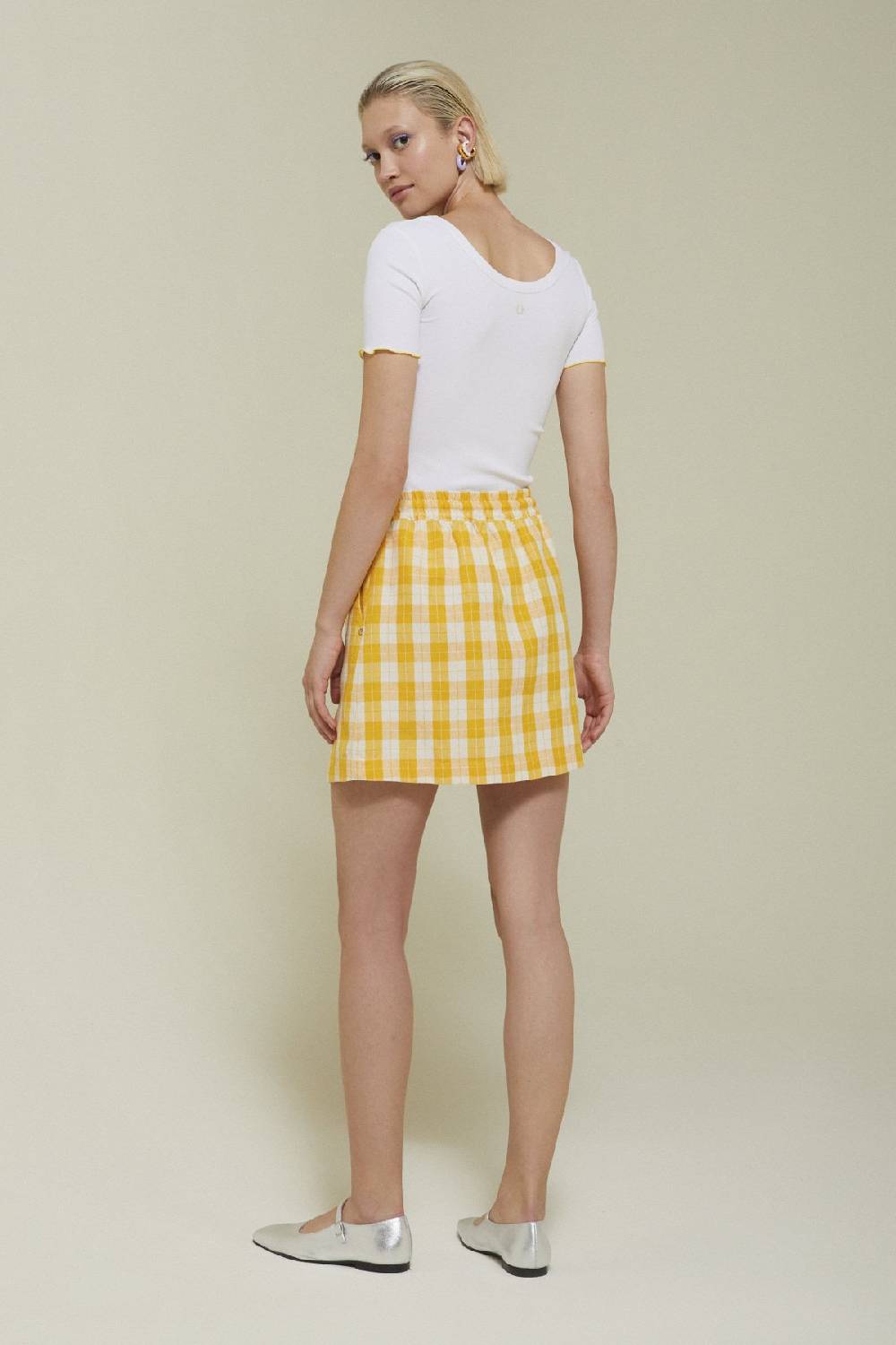 ottod'Ame Linen blend mini skirt Sottocosto