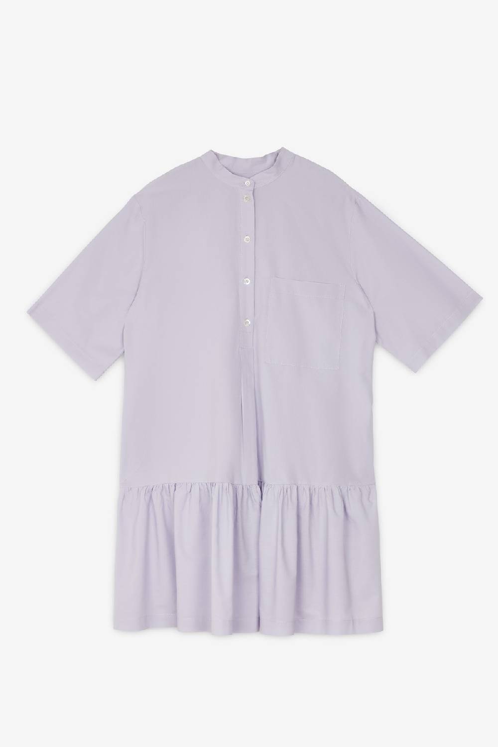 ottod'Ame Poplin short dress with ruffles Sconto