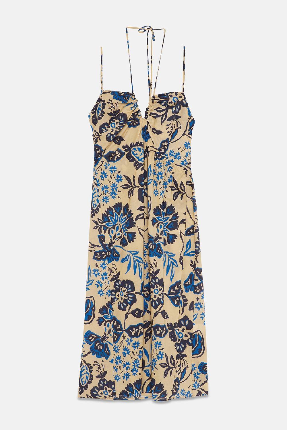 ottod'Ame Cotton midi dress with drawstring In Vendita