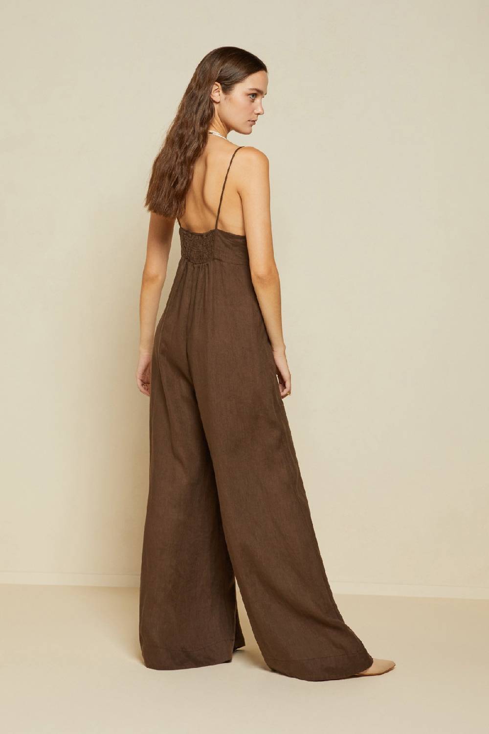 ottod'Ame Linen jumpsuit with lace Hotsell