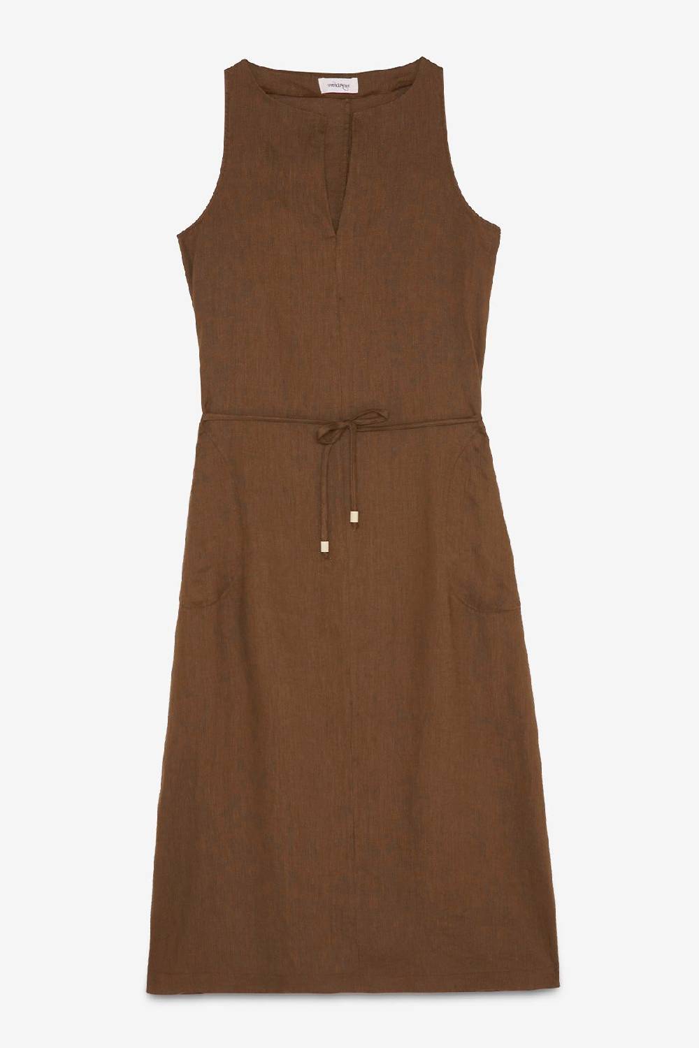 ottod'Ame Linen long dress with belt Vendita Calda