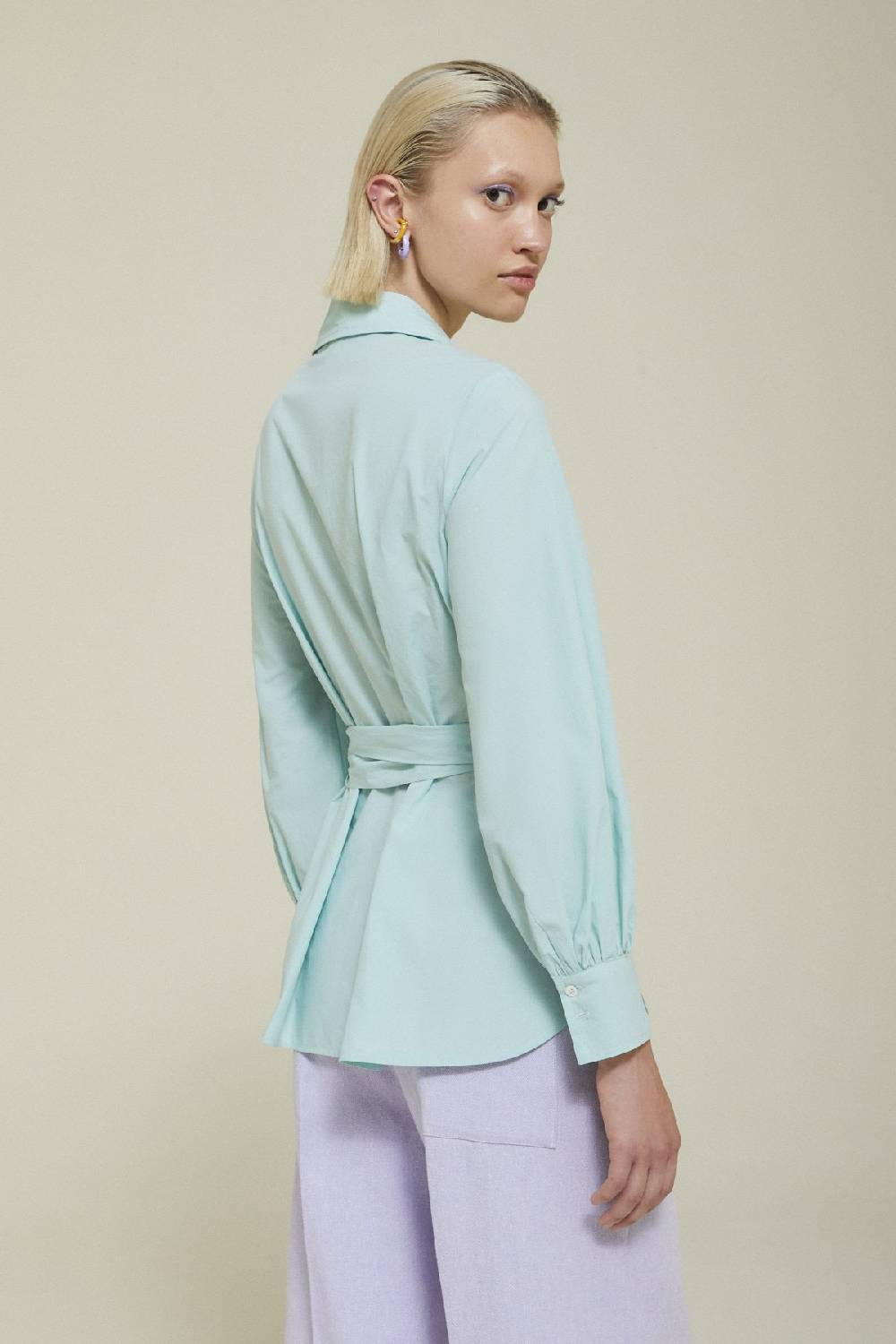 ottod'Ame Poplin sweater with sash Italia