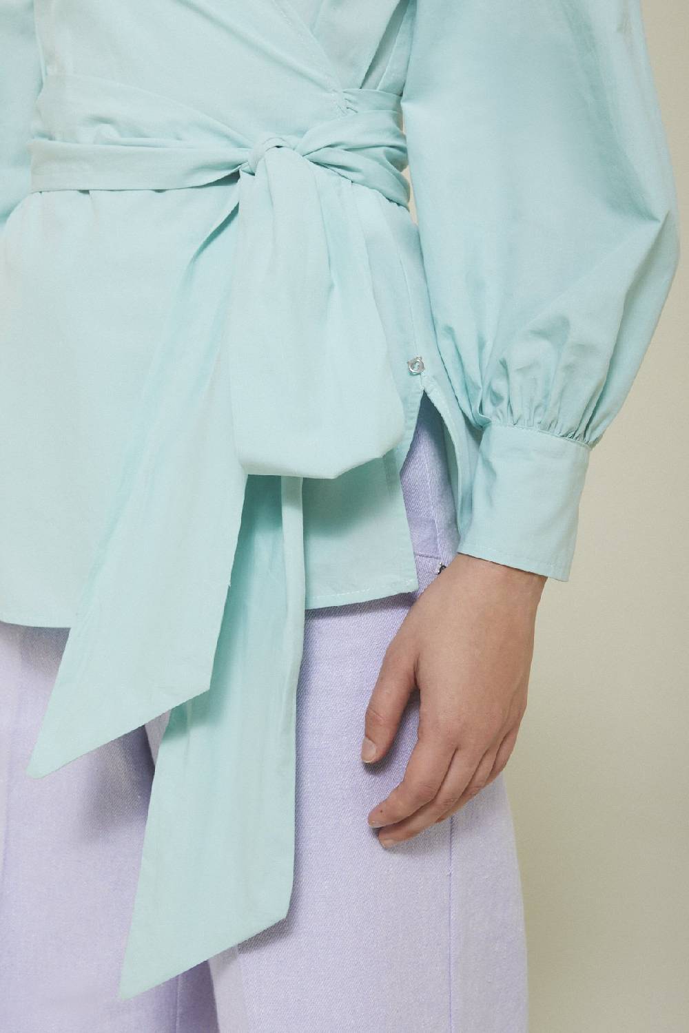 ottod'Ame Poplin sweater with sash Italia