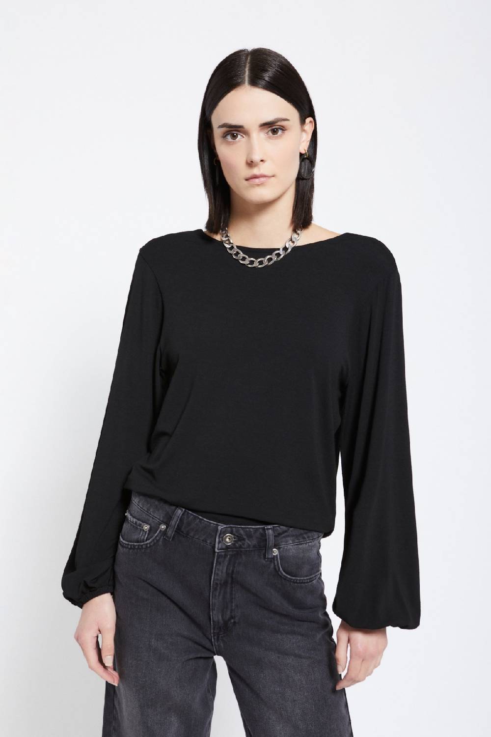 ottod'Ame Viscose blouse with flared sleeves Sconto