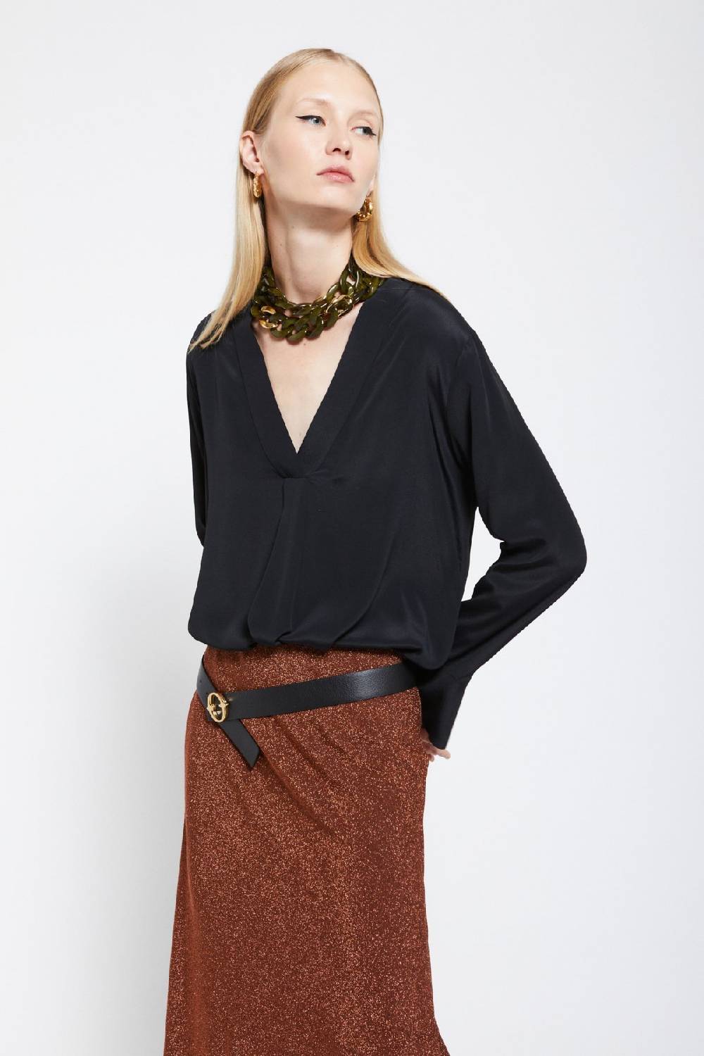 ottod'Ame Silk-blend blouse In Vendita