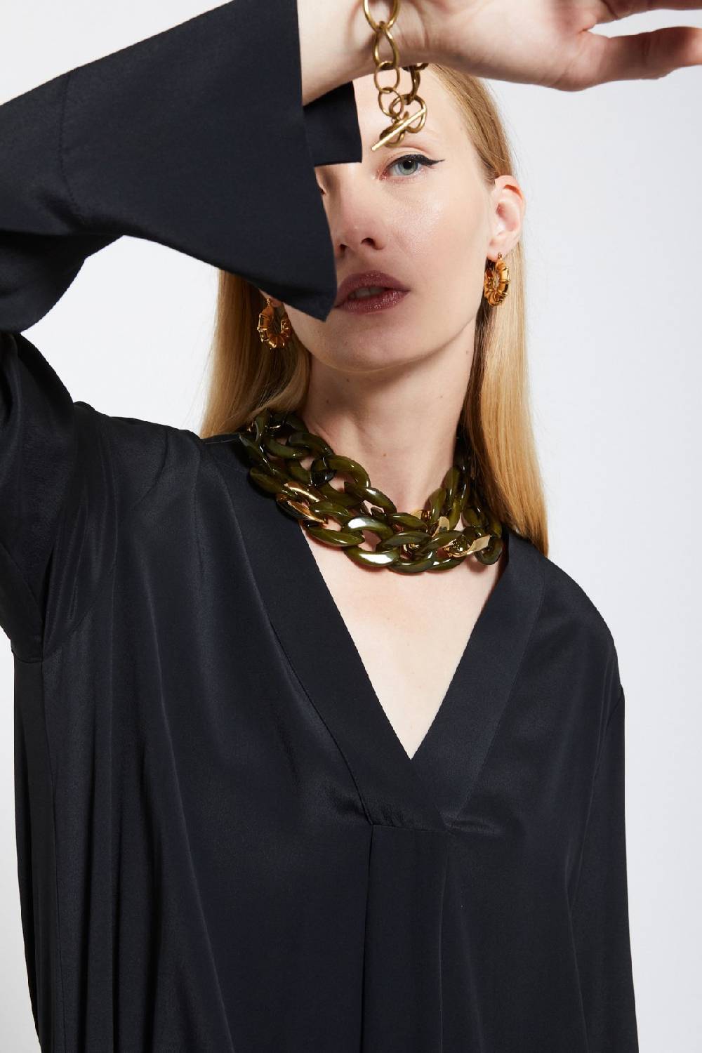 ottod'Ame Silk-blend blouse In Vendita