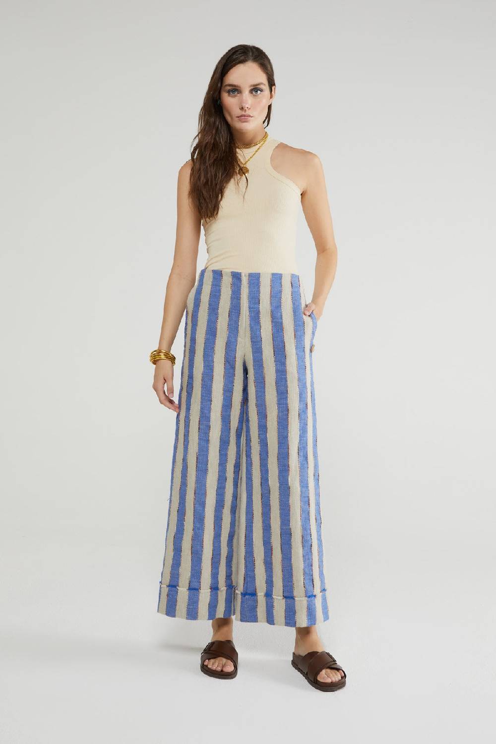 ottod'Ame Linen blend trousers Vendita Calda