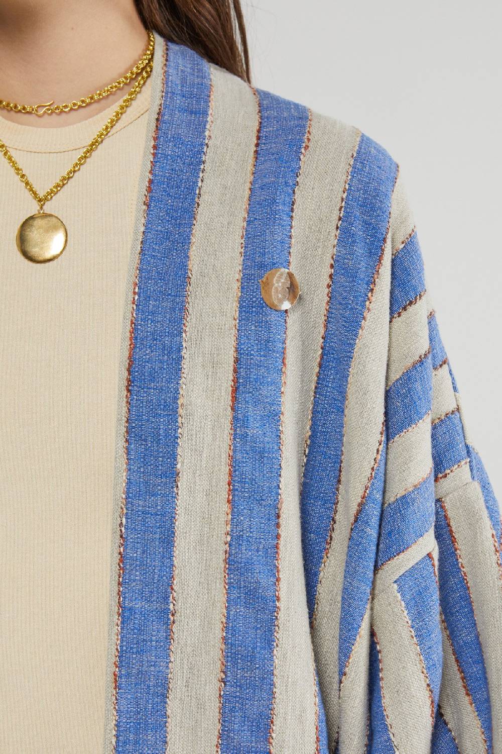 ottod'Ame Linen blend oversized jacket Vendita Economica