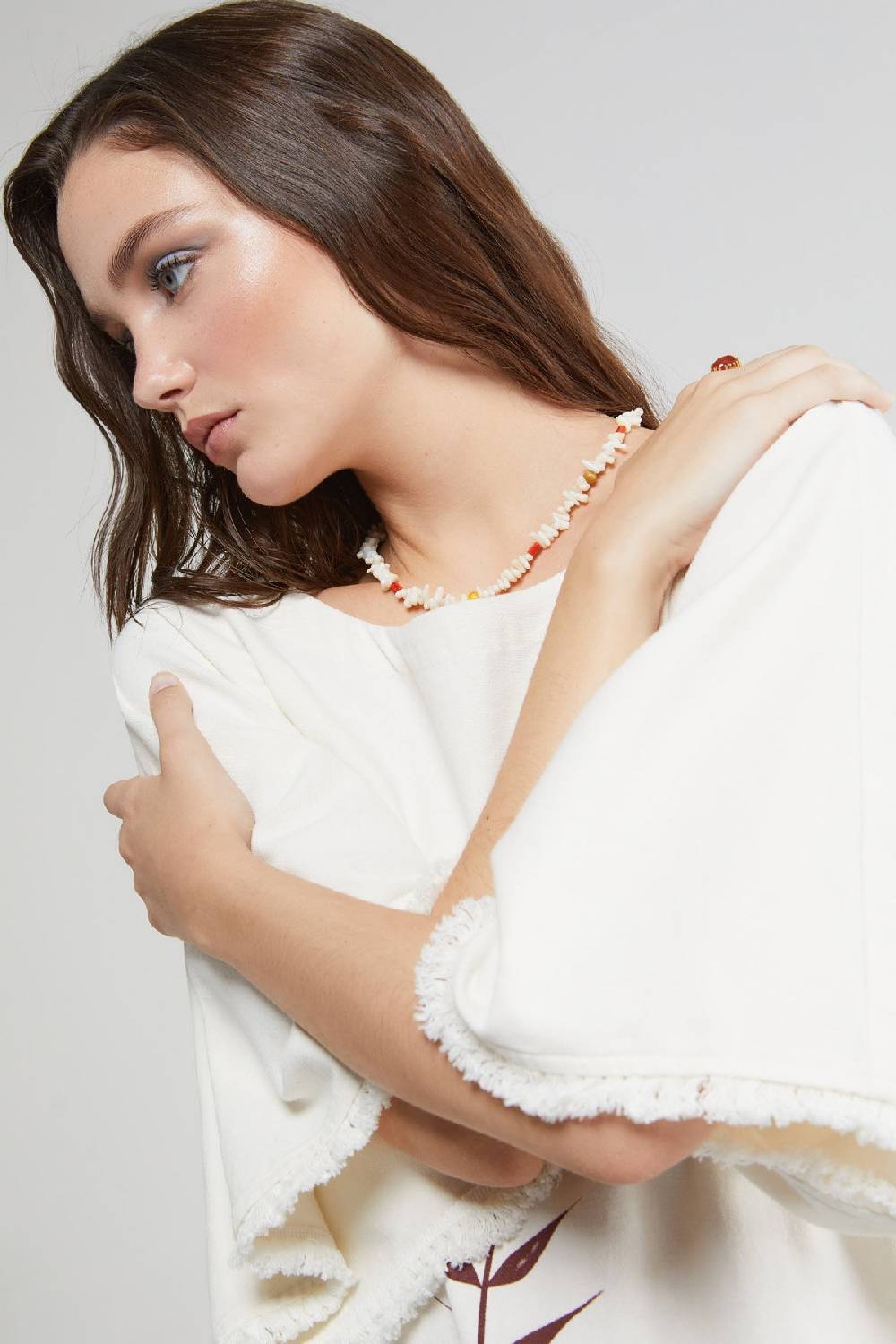 ottod'Ame Cotton kaftan long dress with embroideries I Più Venduti
