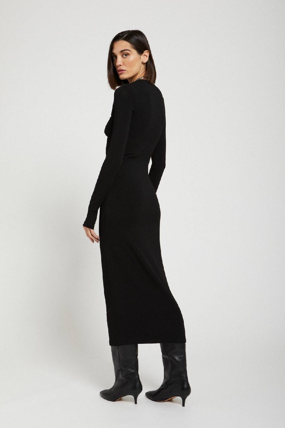 ottod'Ame Viscose long dress with pleats on the neck Nuovo