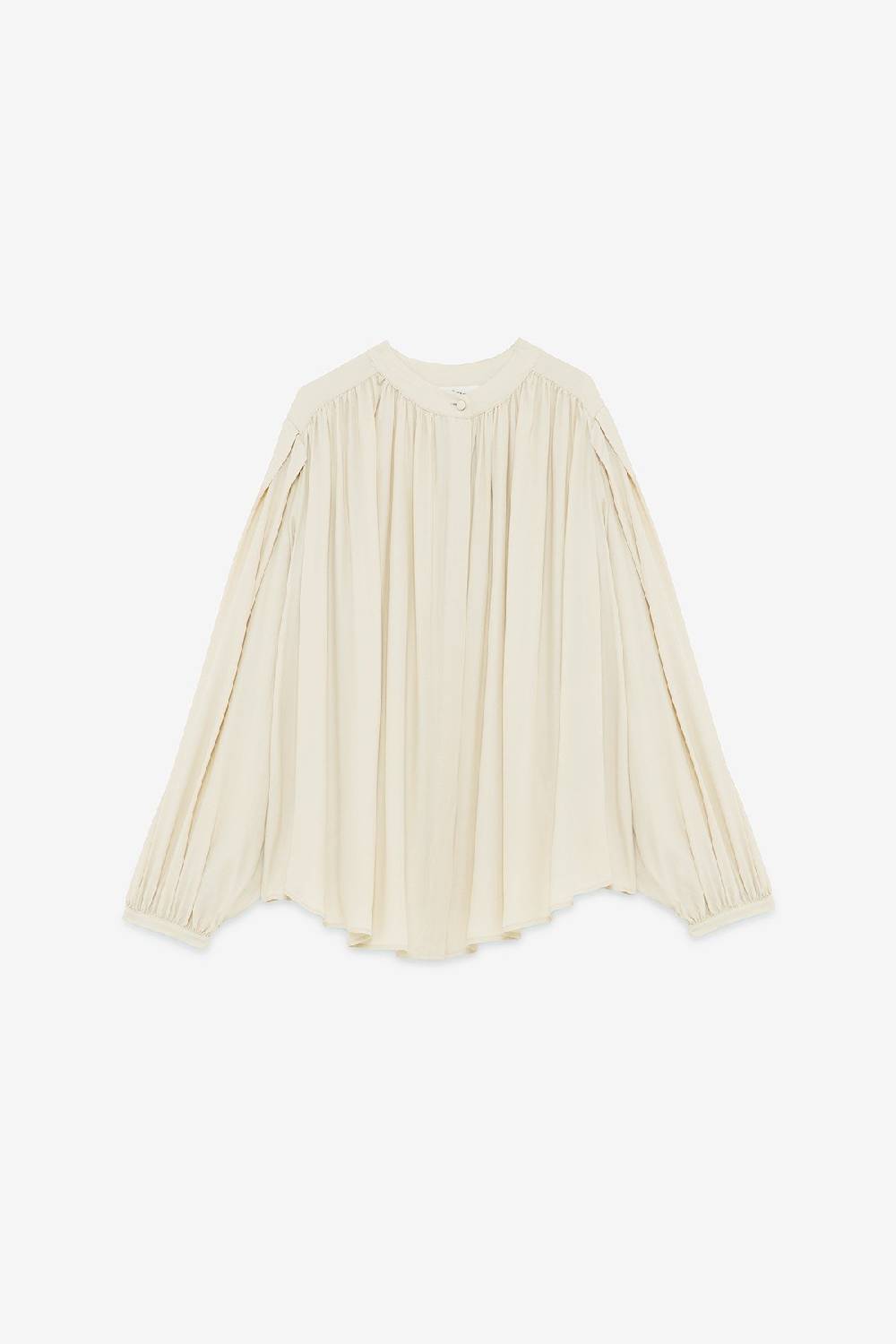 ottod'Ame Silk-blend draped blouse Promozione