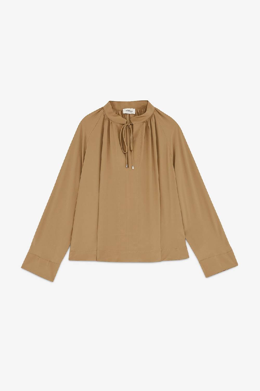 ottod'Ame Silk-blend blouse with drawstring Negozi Online