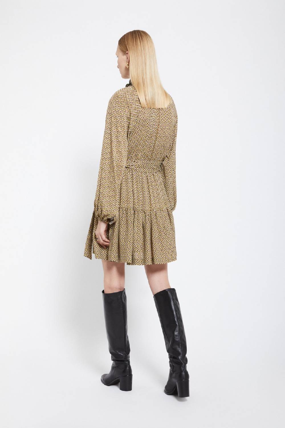 ottod'Ame Viscose short dress with sash Shopping Online