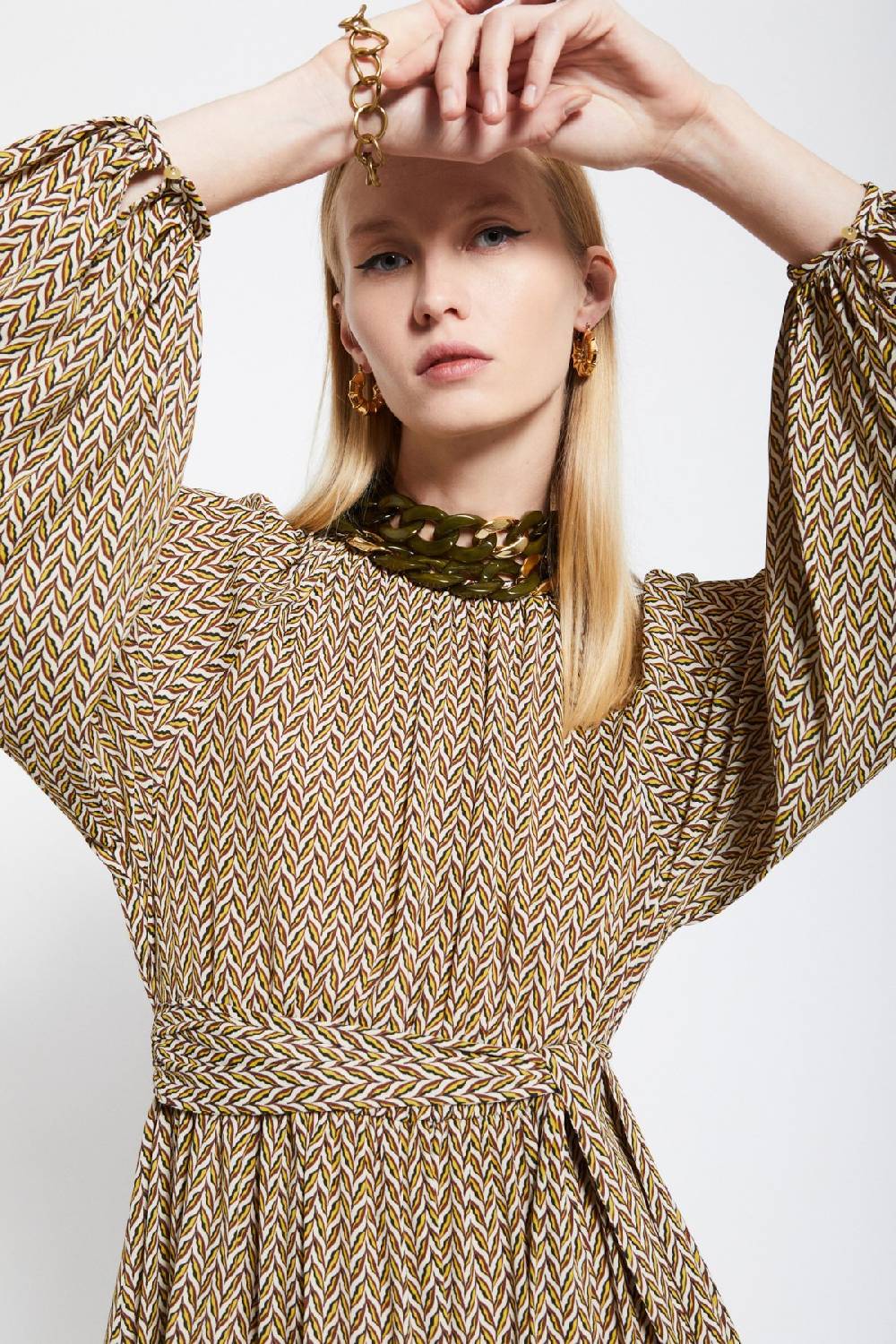 ottod'Ame Viscose short dress with sash Shopping Online
