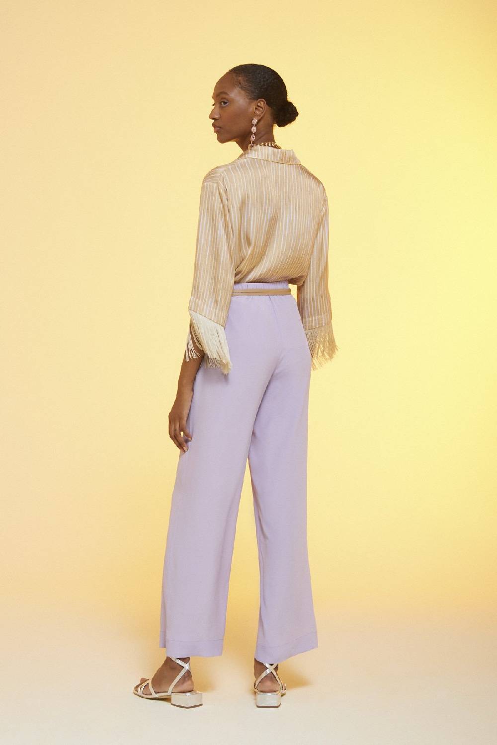 ottod'Ame Silk blend palazzo trousers Economico