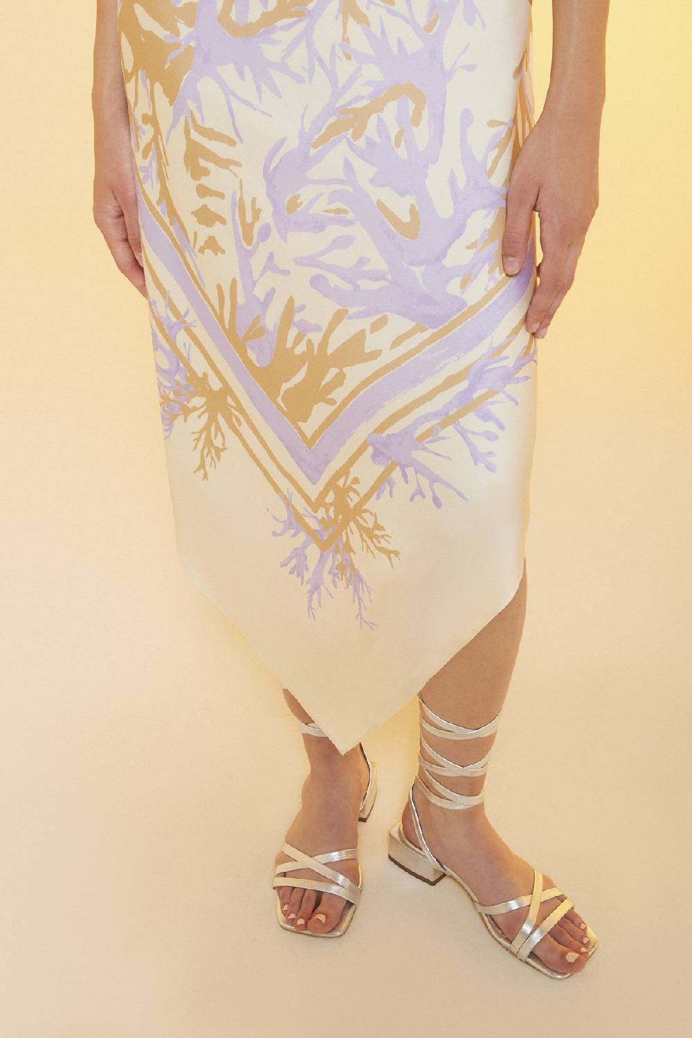 ottod'Ame Printed viscose sarong dress In Saldo