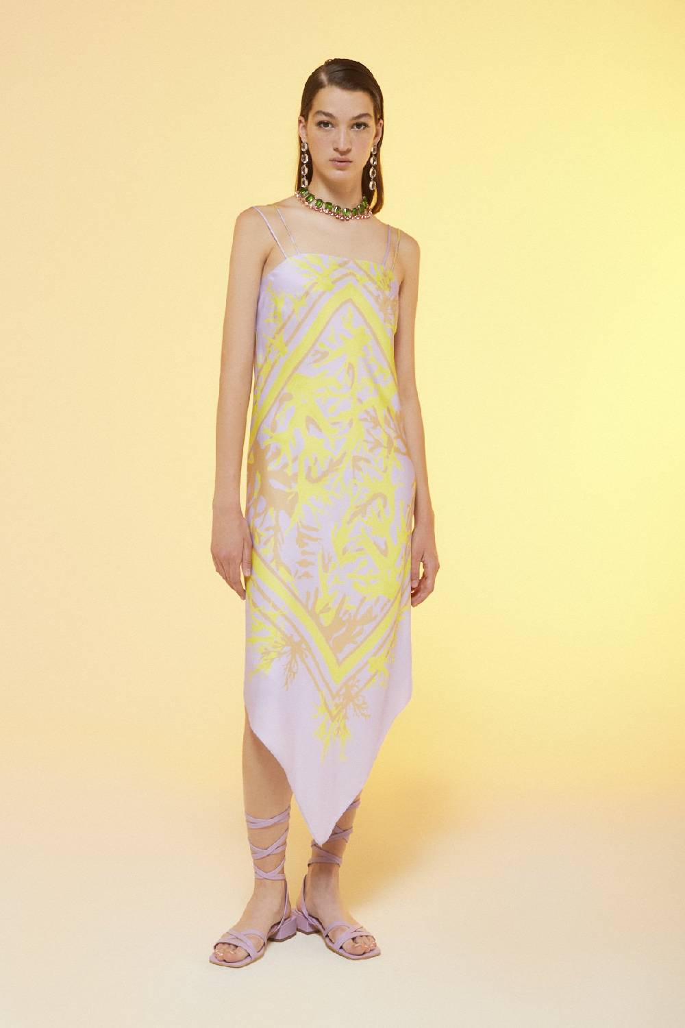 ottod'Ame Printed viscose sarong dress Nuova