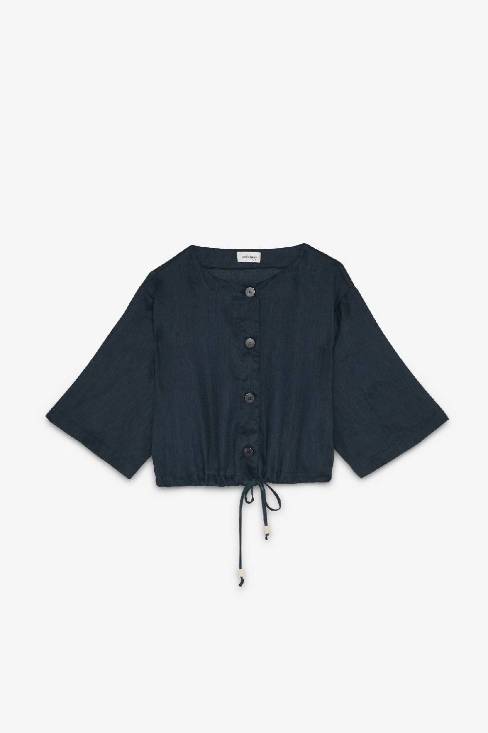 ottod'Ame Linen shirt with drawstring Qualità Garantita
