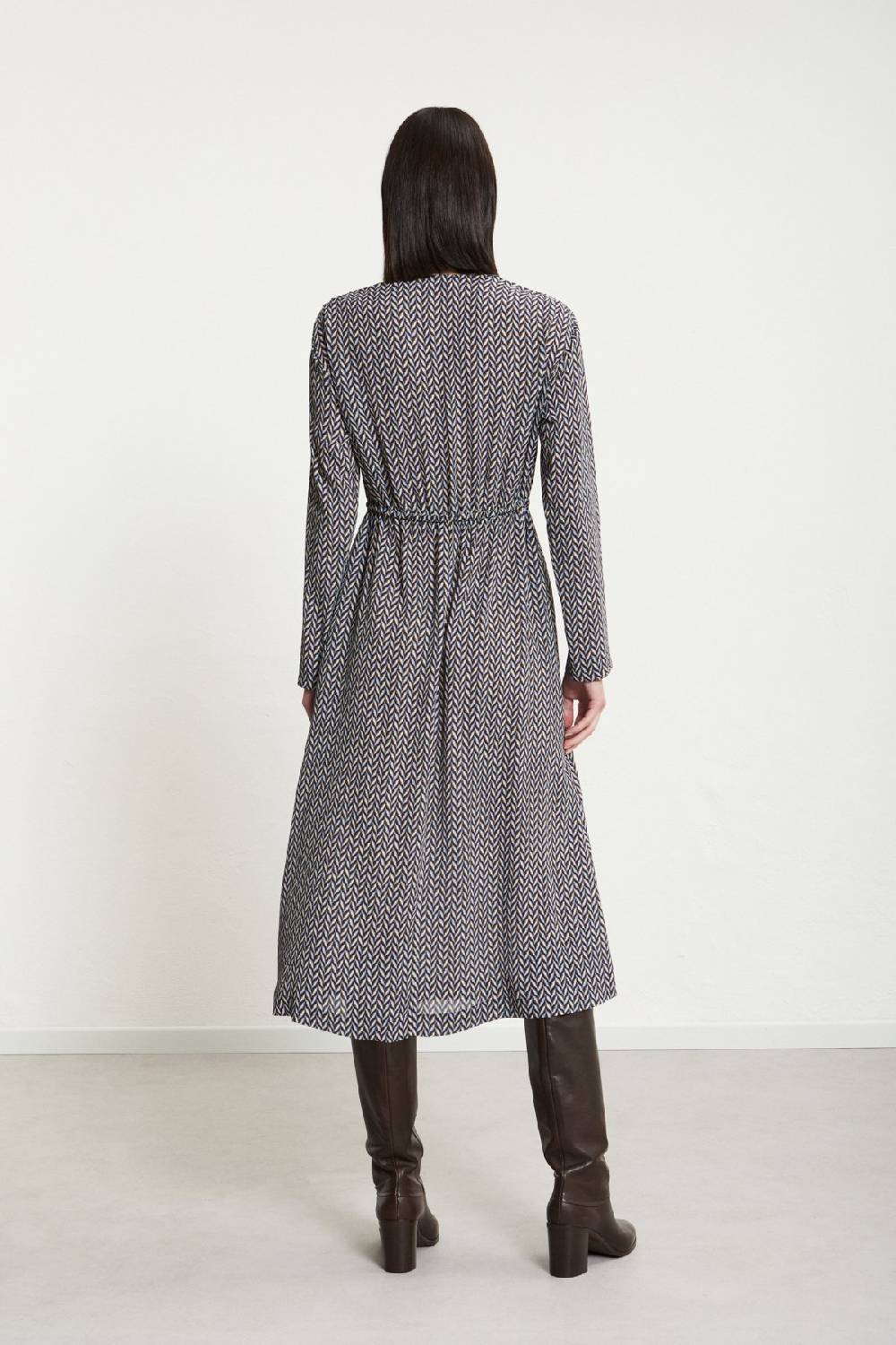ottod'Ame Viscose midi dress with drawstring Shopping Online