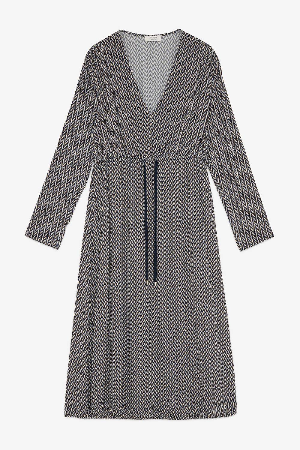 ottod'Ame Viscose midi dress with drawstring Shopping Online