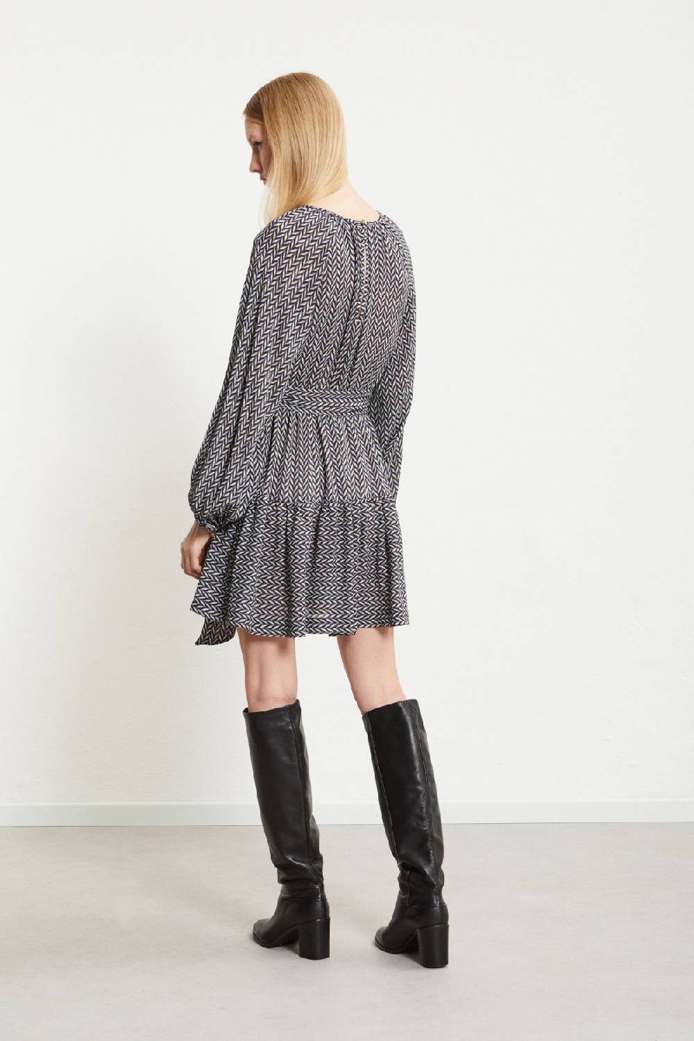 ottod'Ame Viscose short dress with sash Sottocosto