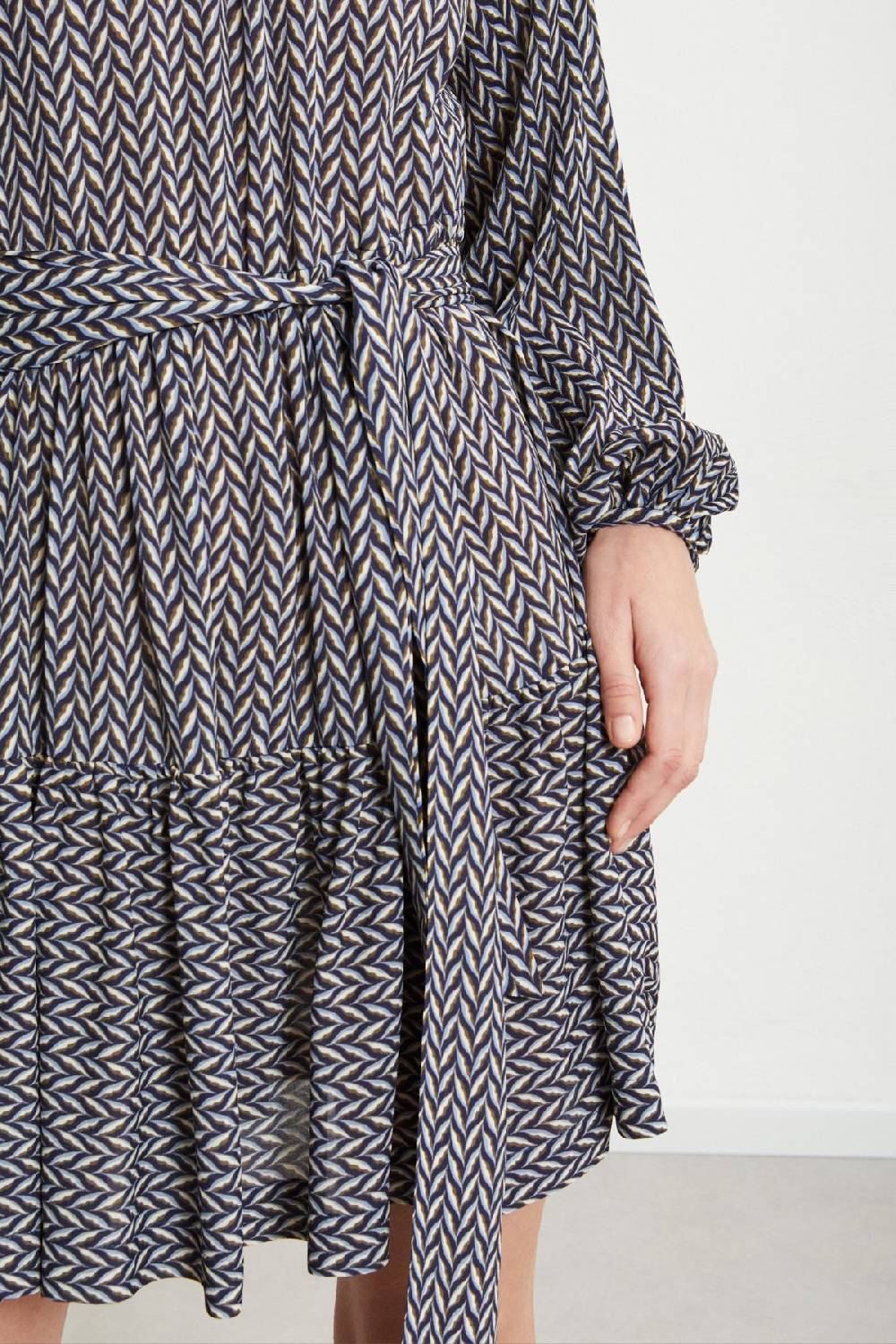 ottod'Ame Viscose short dress with sash Sottocosto