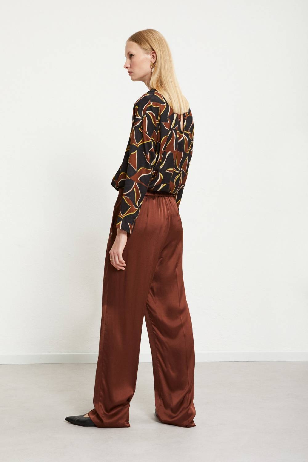 ottod'Ame Viscose palazzo trousers Sconto
