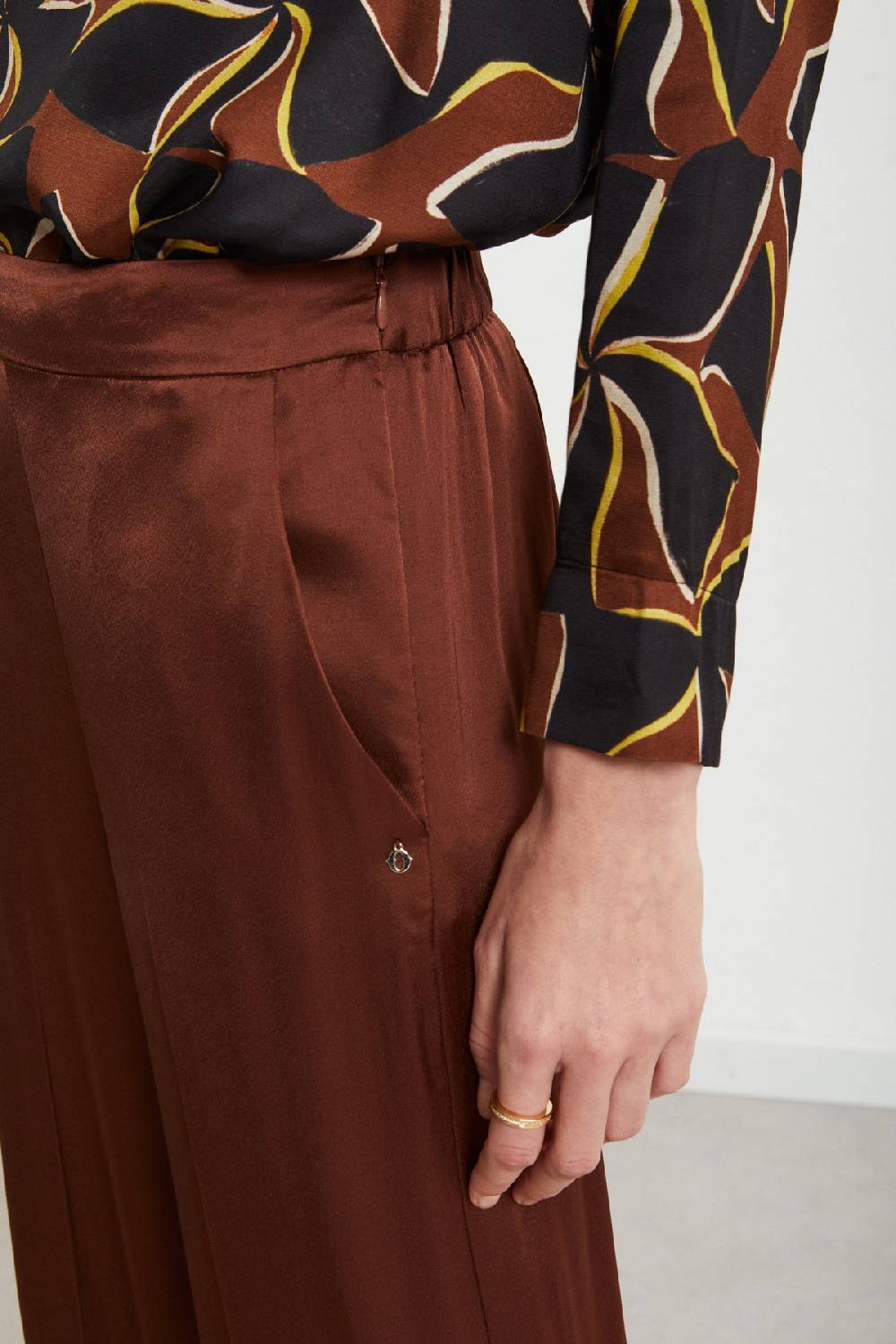 ottod'Ame Viscose palazzo trousers Sconto