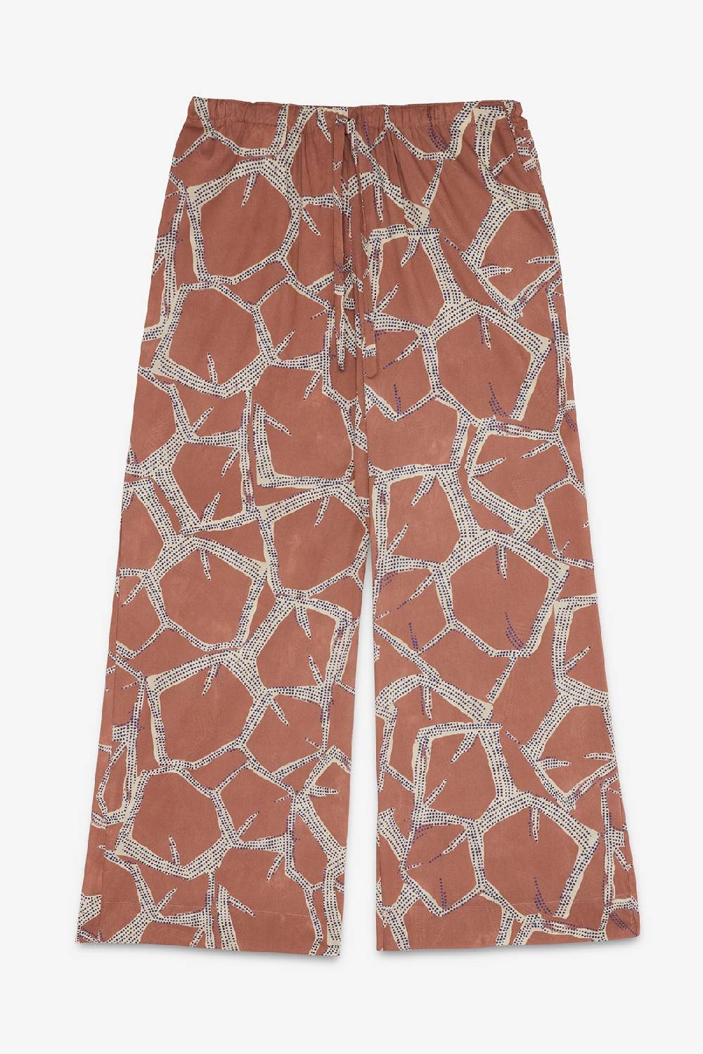 ottod'Ame Printed cotton palazzo trousers Vendita Economica