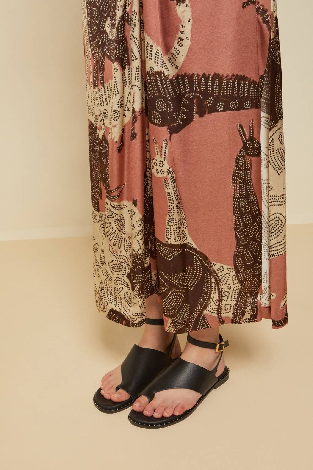 ottod'Ame Viscose long dress with criss-cross Negozio