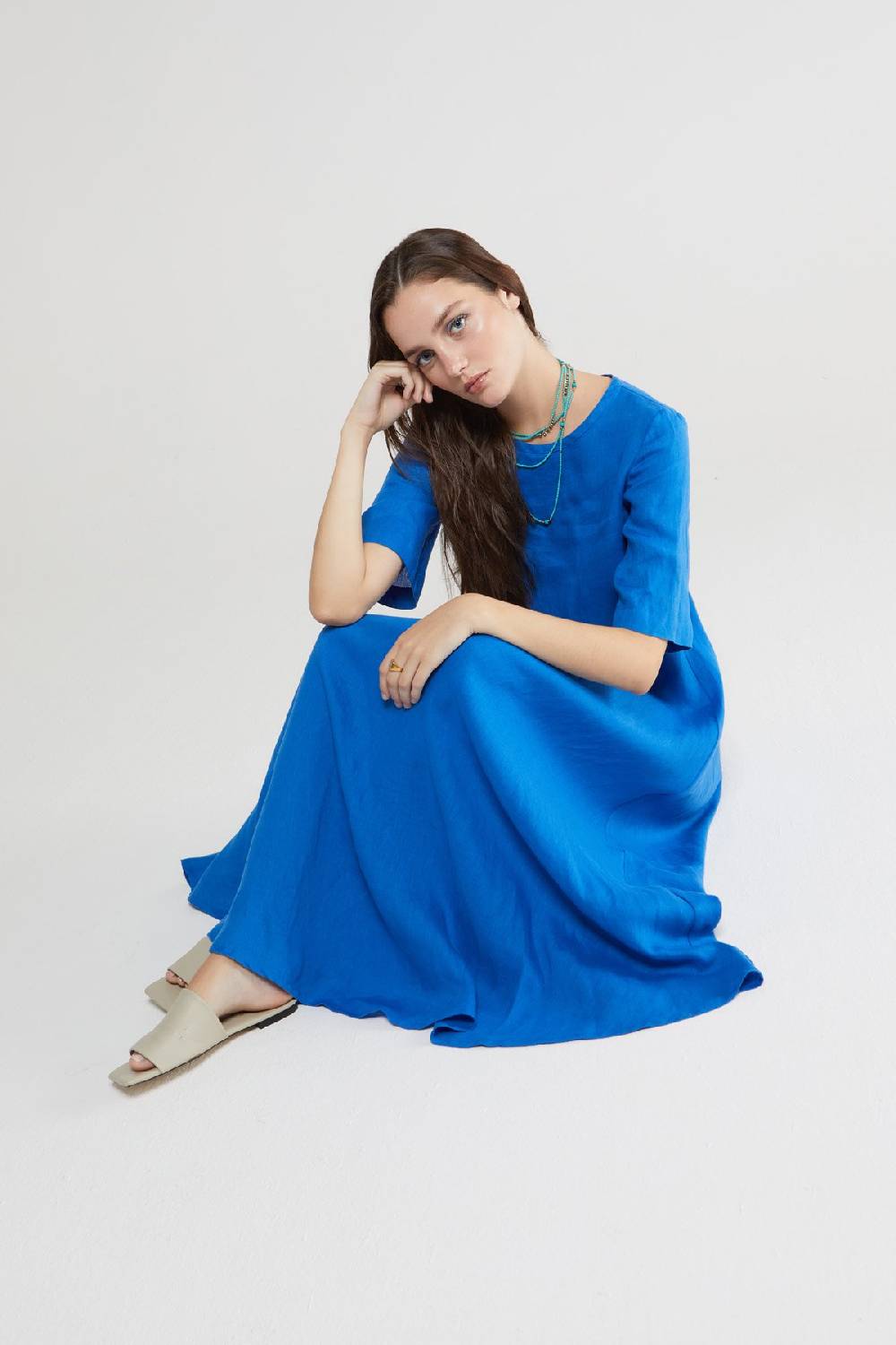 ottod'Ame Linen long dress Italy