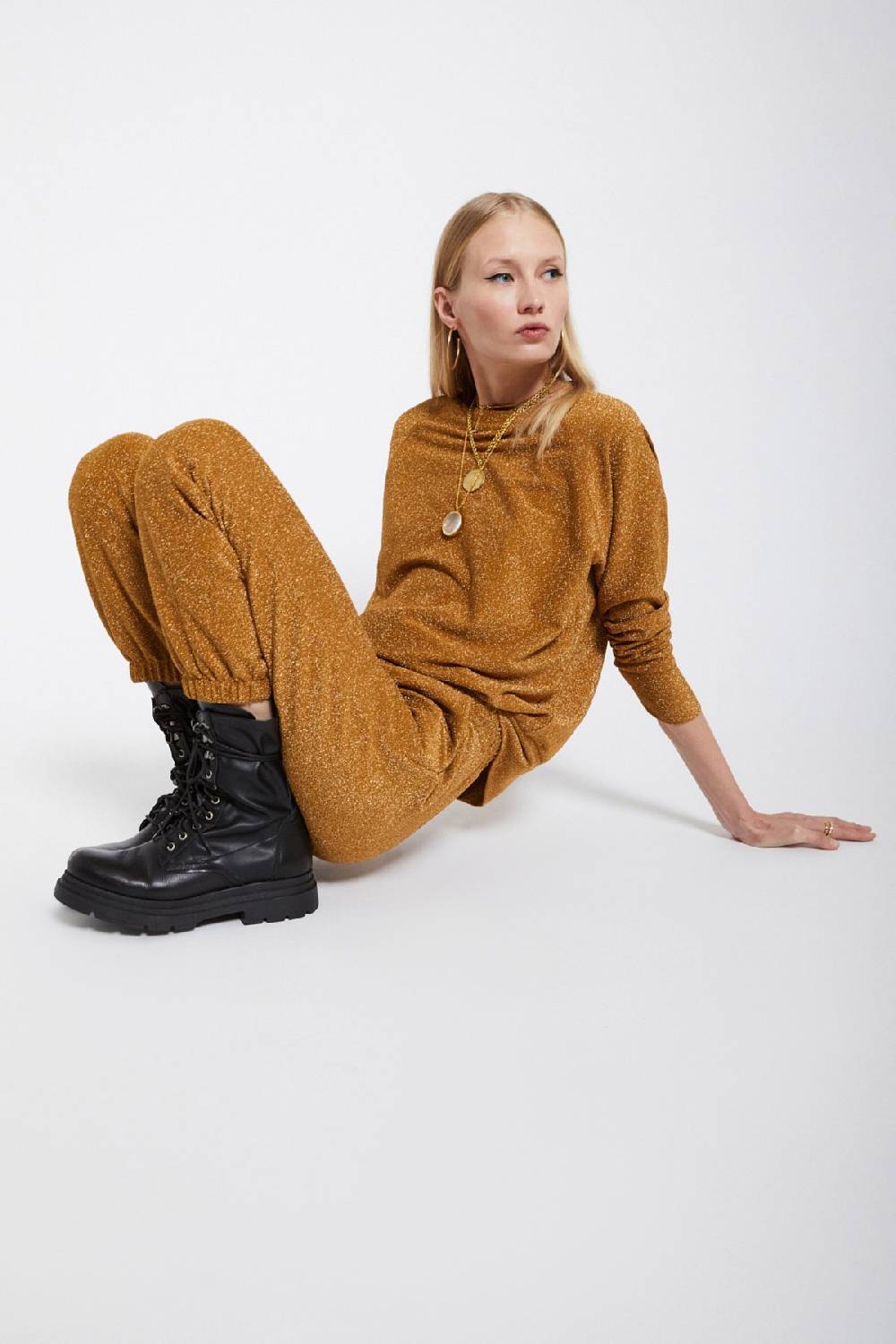 ottod'Ame Viscose trousers with lurex Pezzi Unici