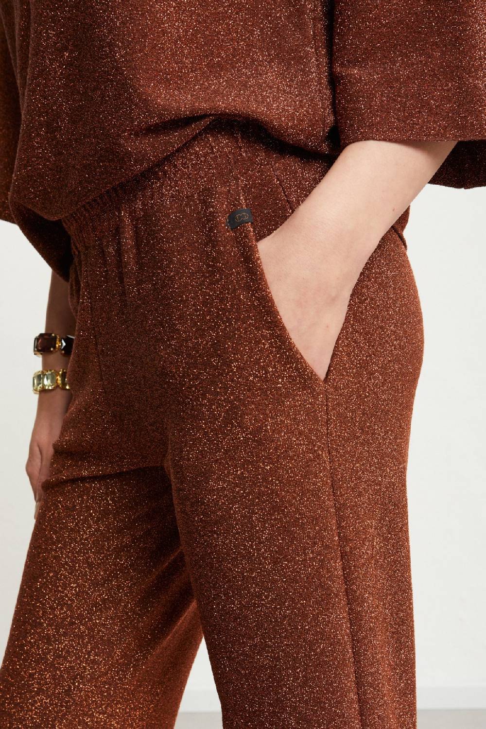 ottod'Ame Viscose trousers with lurex Consegna Veloce