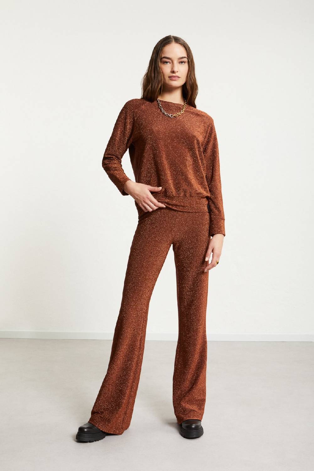 ottod'Ame Viscose trousers with lurex Promozione Limitata
