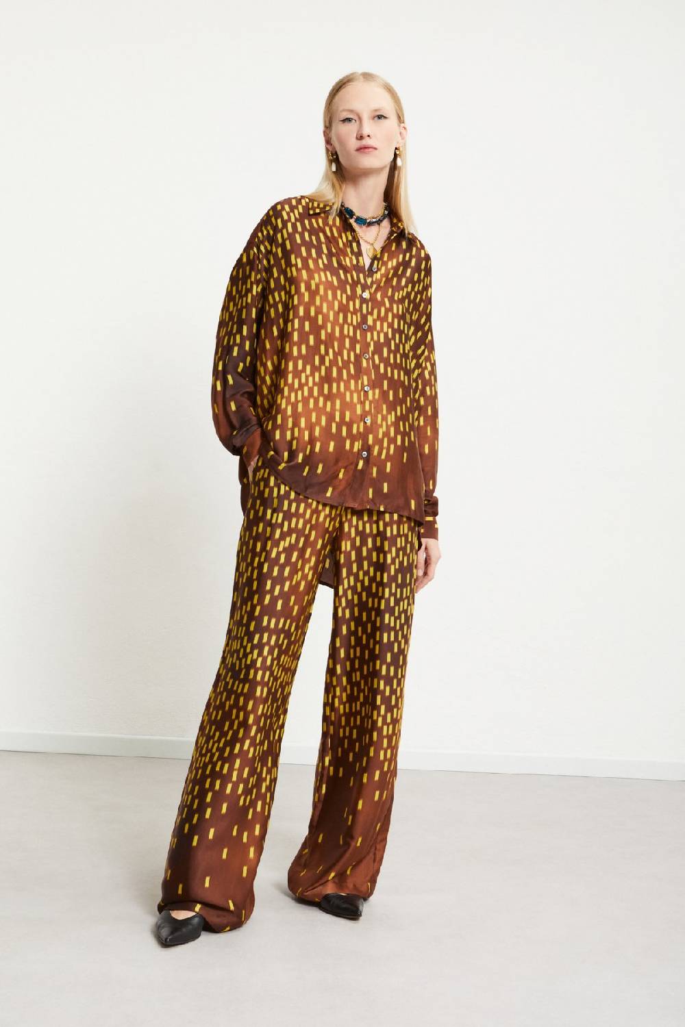 ottod'Ame Viscose palazzo trousers Black Friday