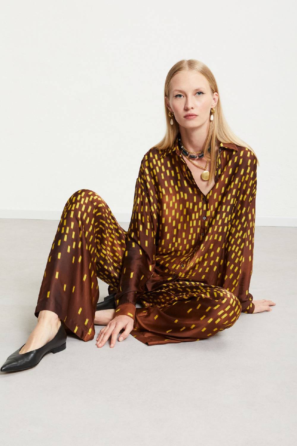 ottod'Ame Viscose palazzo trousers Black Friday