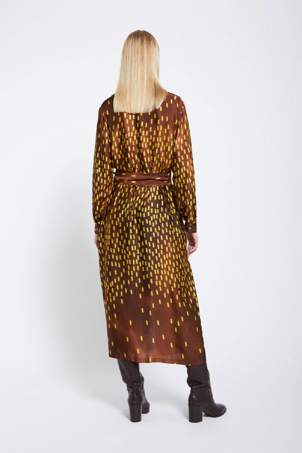 ottod'Ame Viscose long chemisier with sash Offerta natalizia