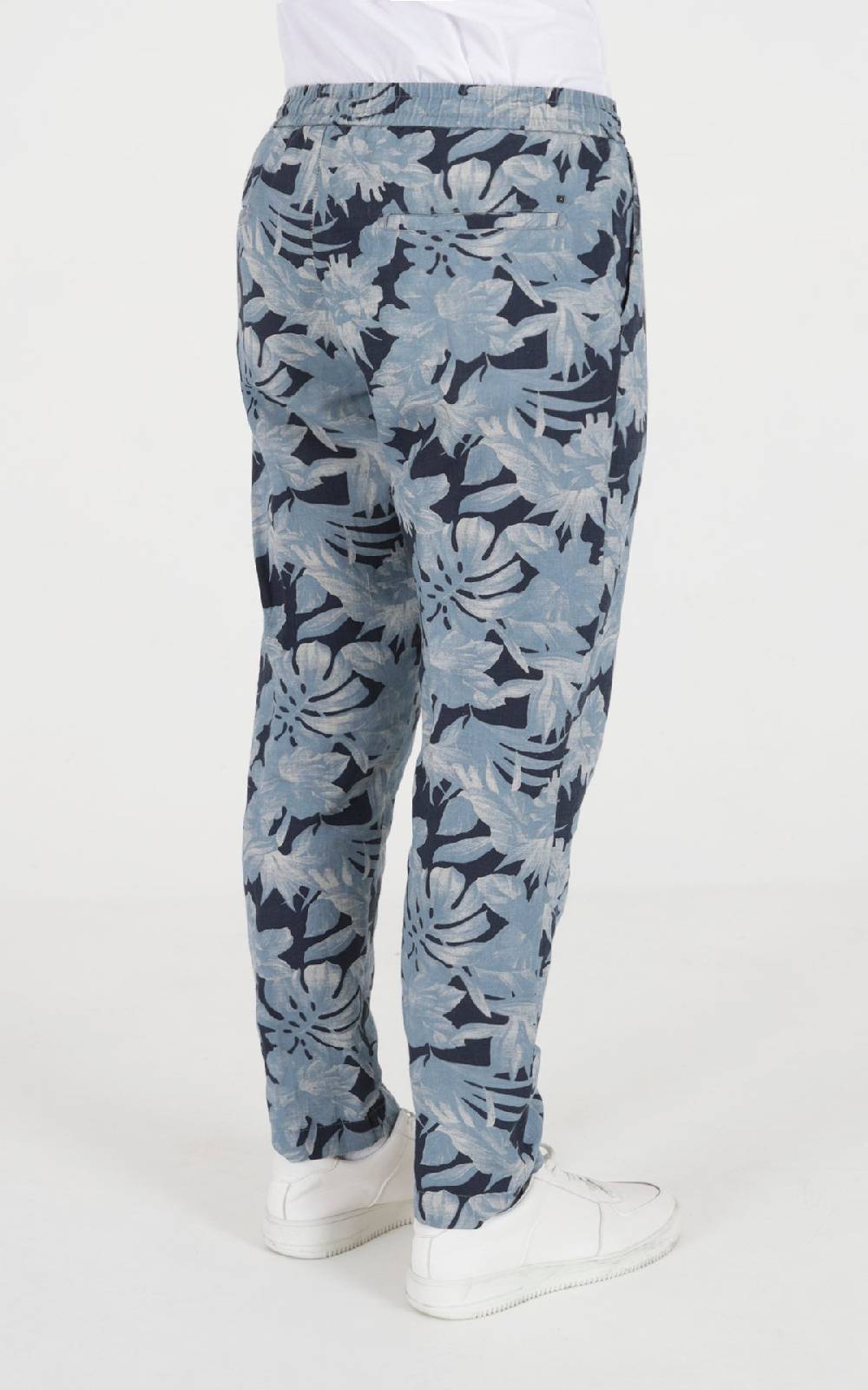Outfit Italy Pantalaccio con laccio in lino stampato In Saldo