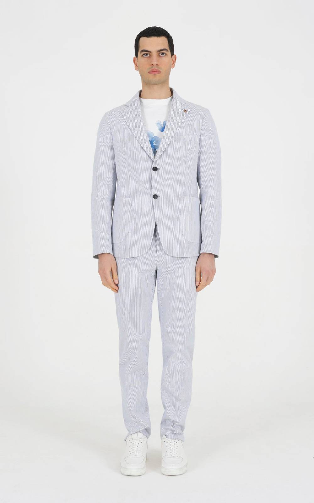 Outfit Italy Abito goffrato disegno riga Moda