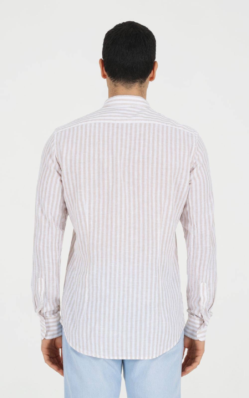 Outfit Italy Camicia francese in misto lino rigato Soddisfazione Garantita