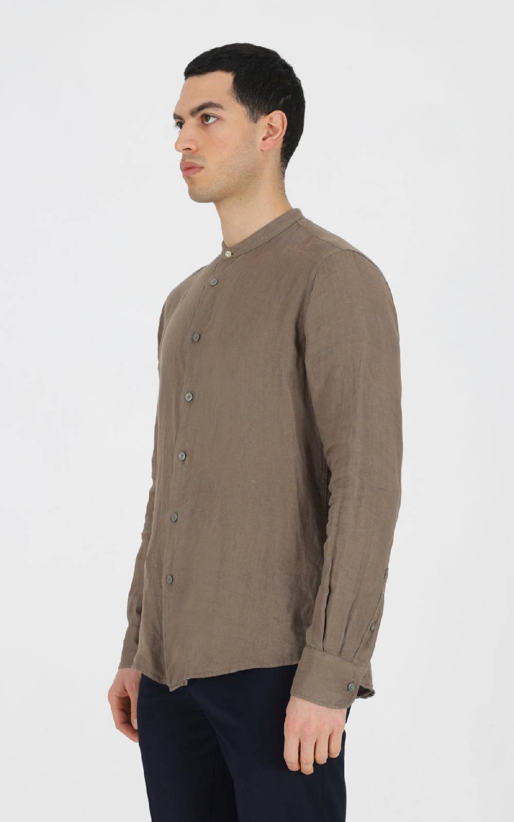 Outfit Italy Camicia coreana in 100% lino Consegna Veloce