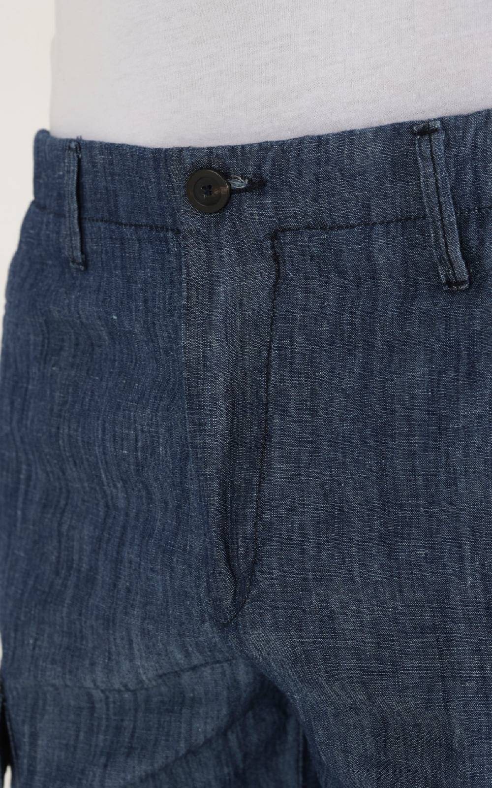 Outfit Italy Bermuda tasche laterali in tessuto effetto denim Outlet