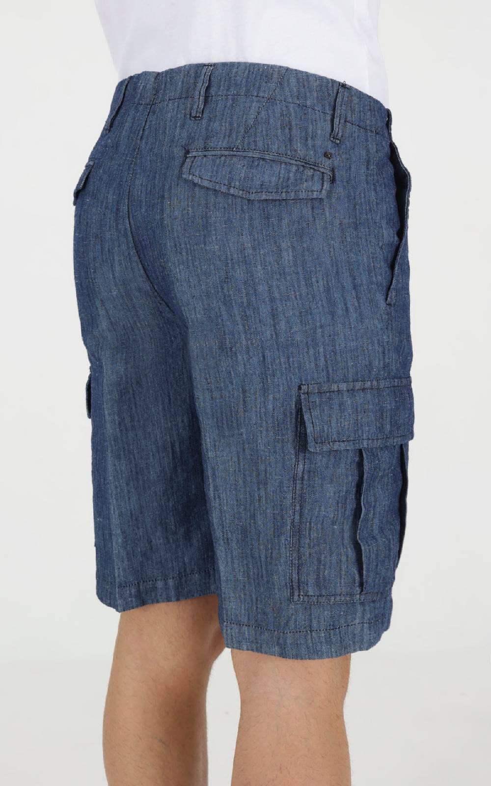 Outfit Italy Bermuda tasche laterali in tessuto effetto denim Outlet