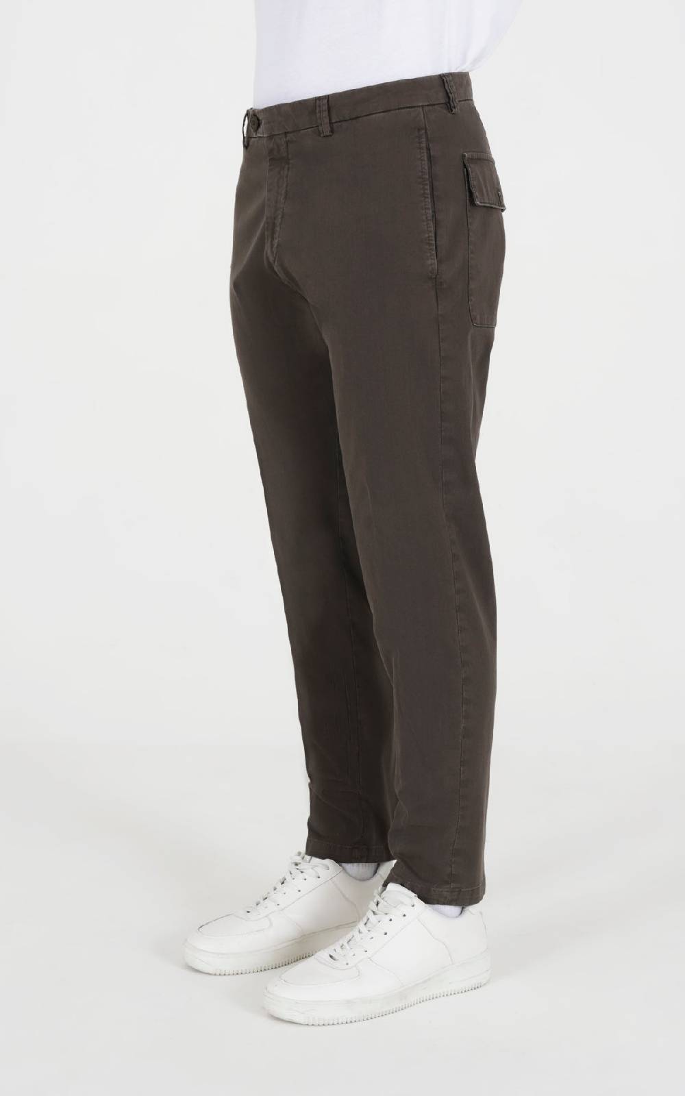 Outfit Italy Pantalone in cotone fiammato con tasche dietro Hotsell