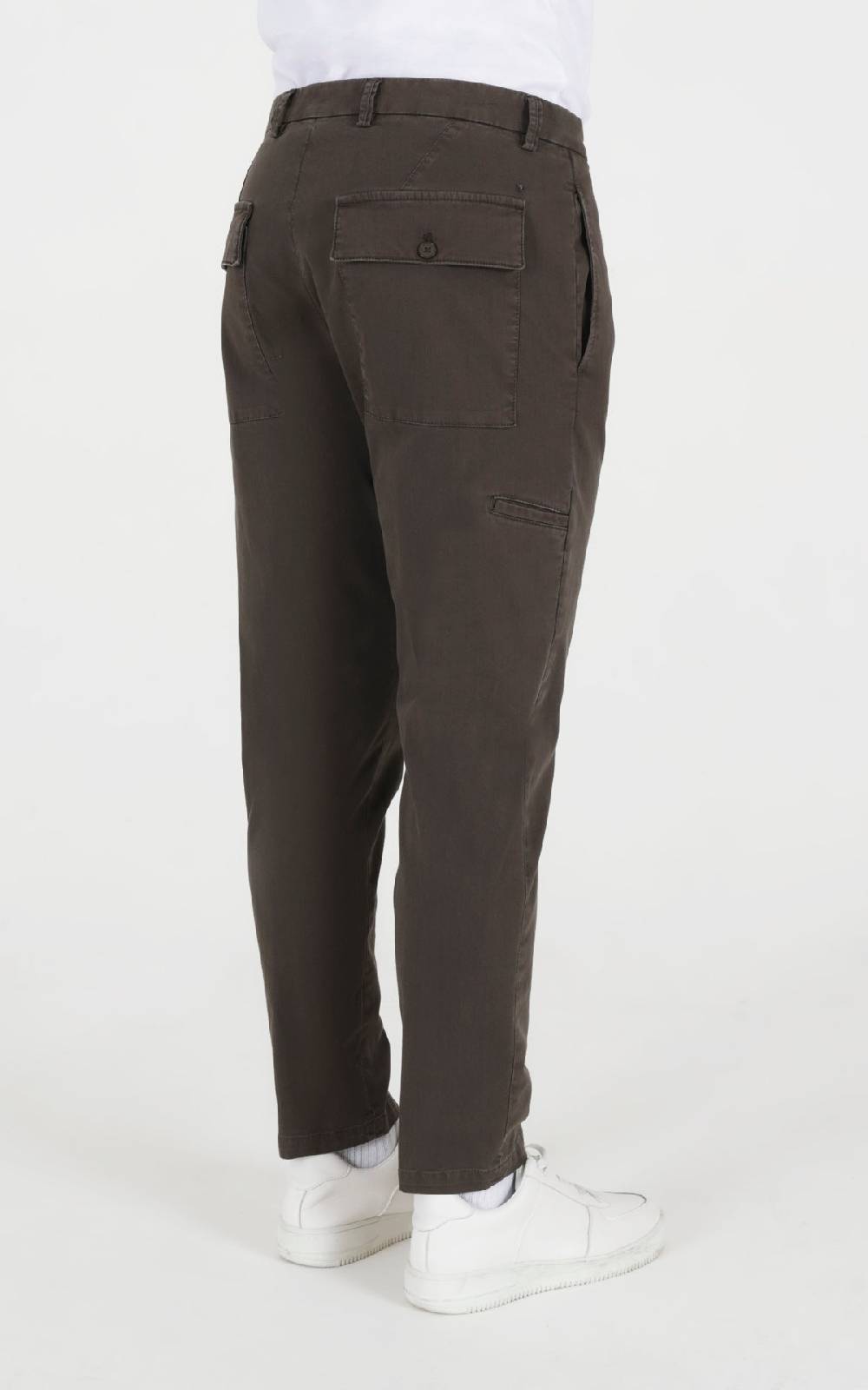 Outfit Italy Pantalone in cotone fiammato con tasche dietro Hotsell