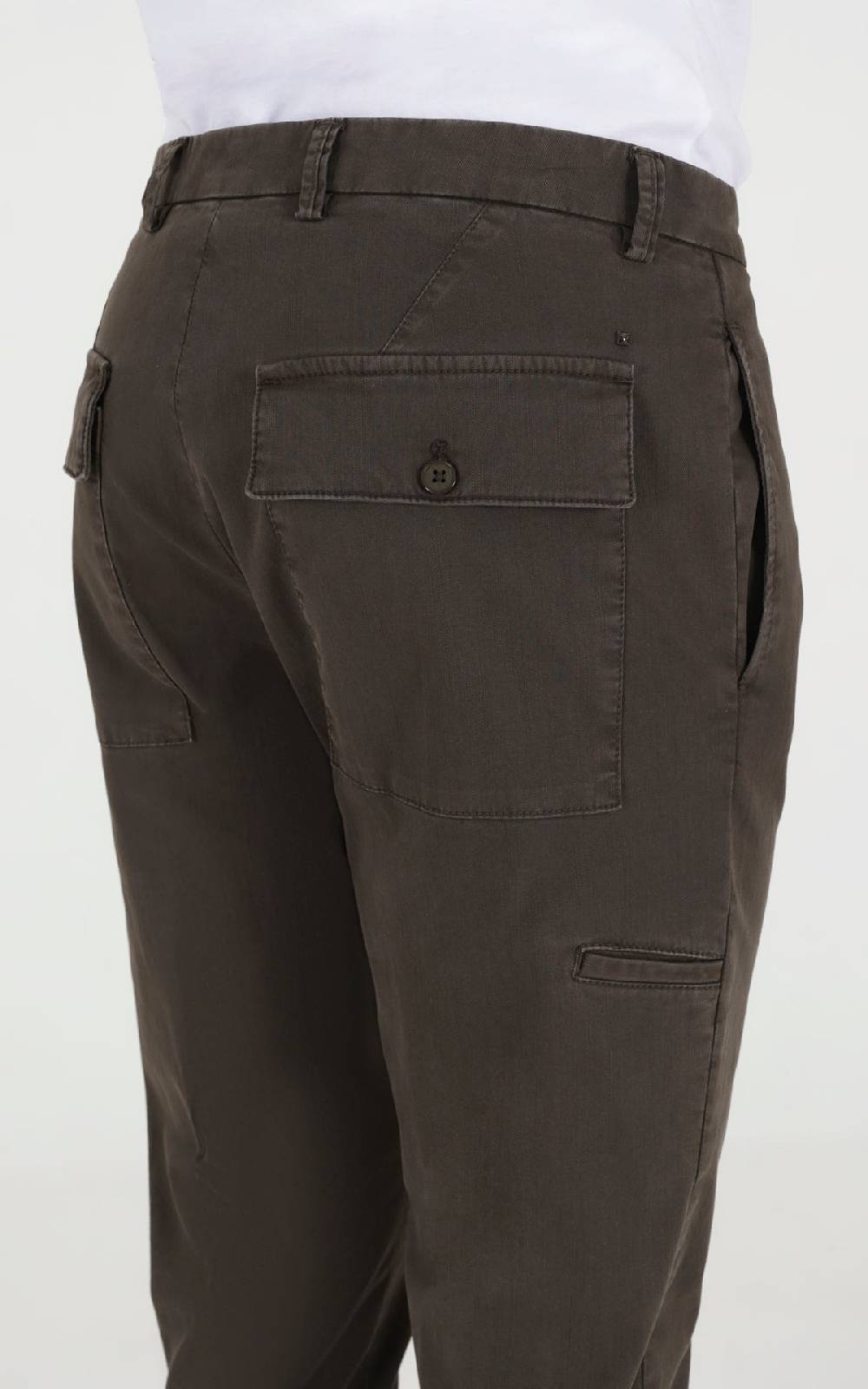 Outfit Italy Pantalone in cotone fiammato con tasche dietro Hotsell